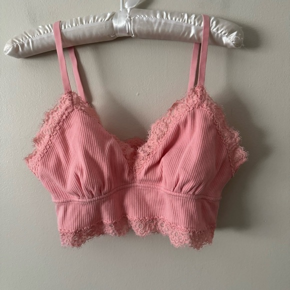 Aerie baby pink ribbed  bralette M - Picture 3 of 5